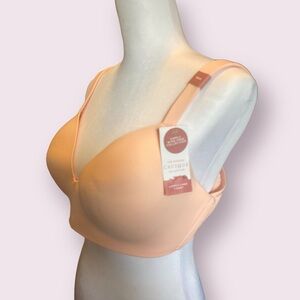 NWT Pink Cacique Lightly Lined Wire Free Bra Size 36 DD